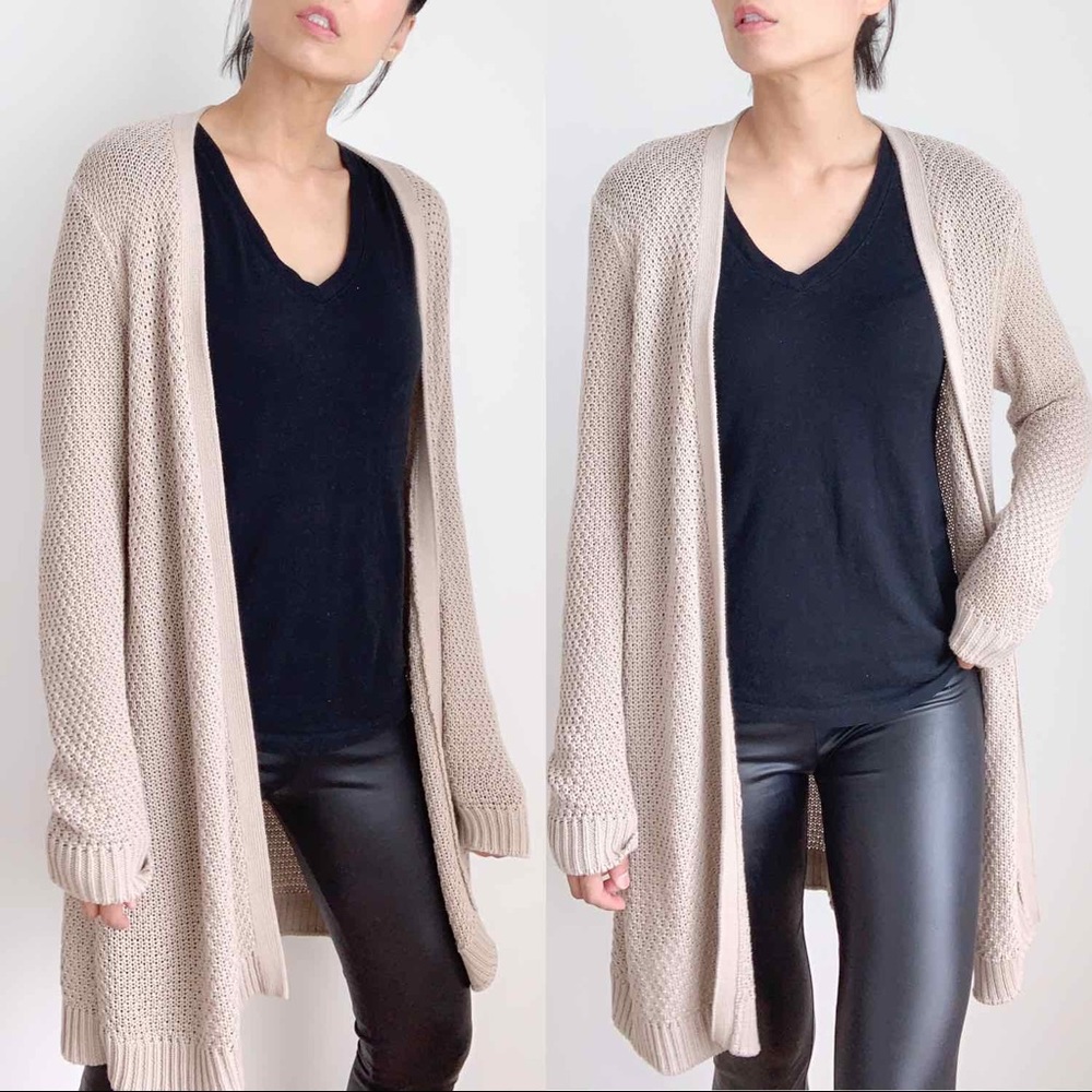 Halogen Knitted Long Open Cardigan - Picture 2 of 8